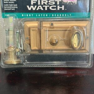 First Watch Gold Night Latch Deadbolt